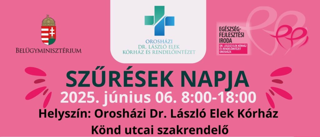 Szűrések Napja – szánjon időt egészségére